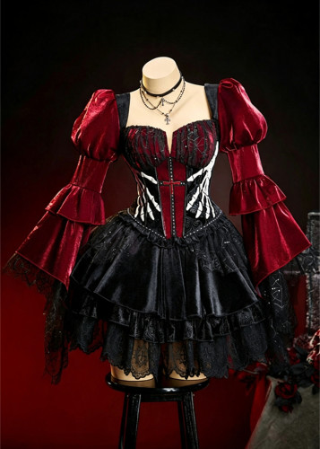 Bbunny Skeleton Gothic Women Halloween Costume Alternative Dress