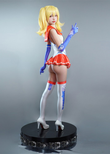 Magic Shiny E Girl Swimsuit Bikini Costume Jumpsuit with Gloves and Leg Warmers