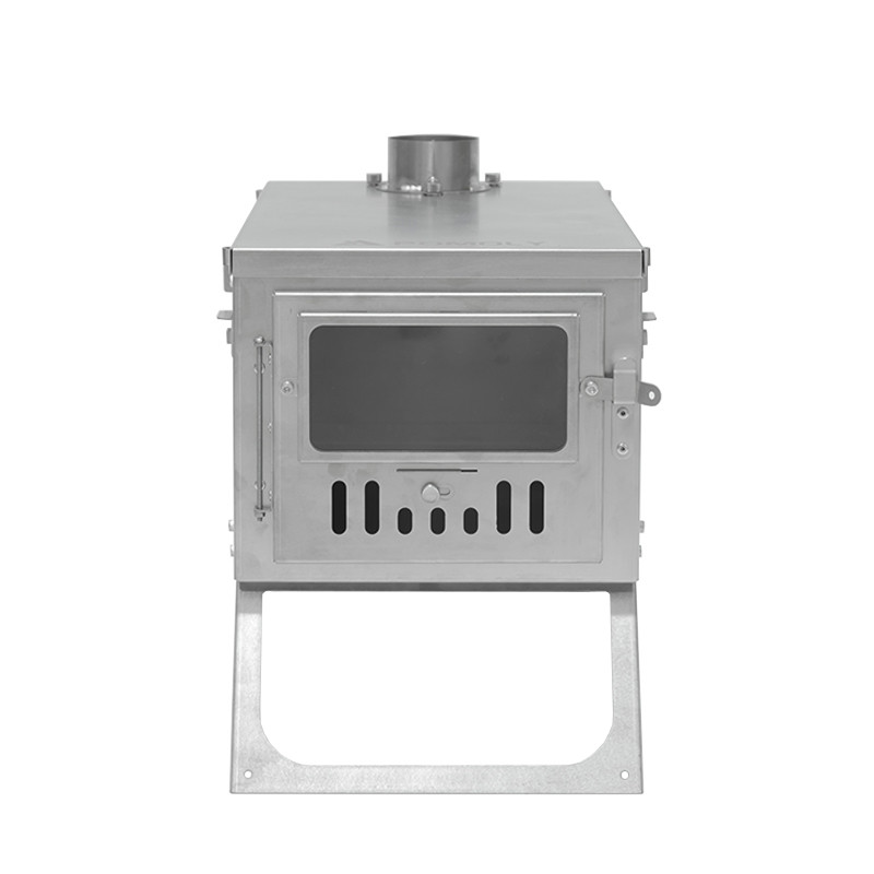 T1 Réchaud à bois pliable titanium pour tente Poêle à bois ultra léger camping POMOLY