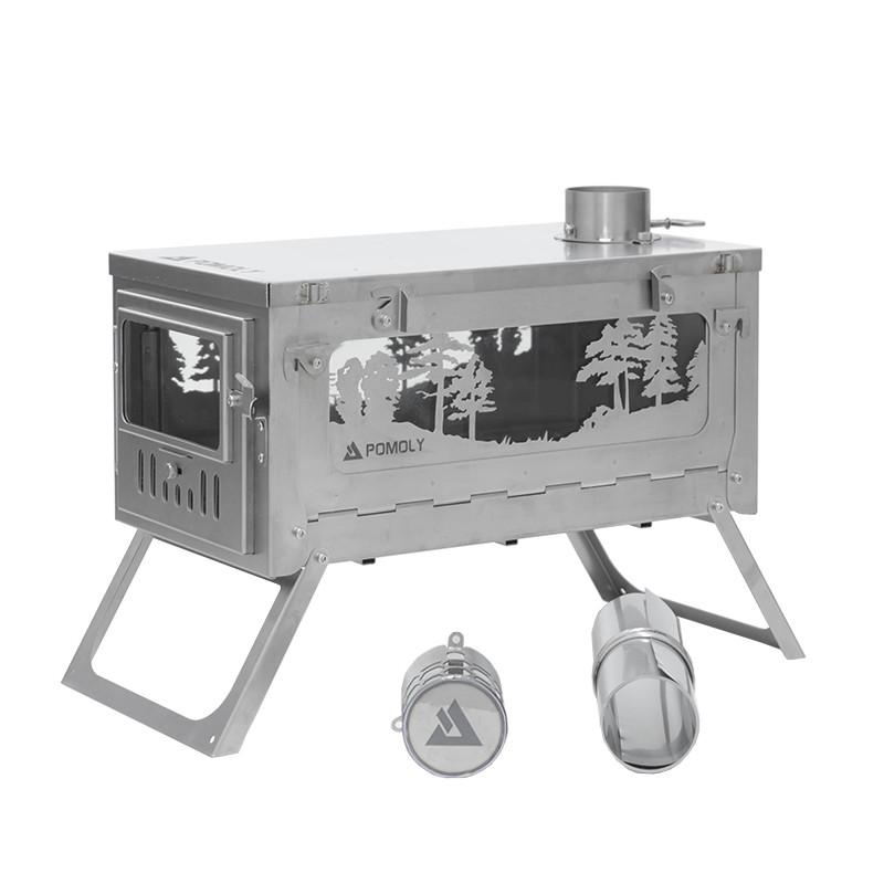 T1 Woods Night Édition Limitée Poêle à Bois en Titane Pour le Camping POMOLY