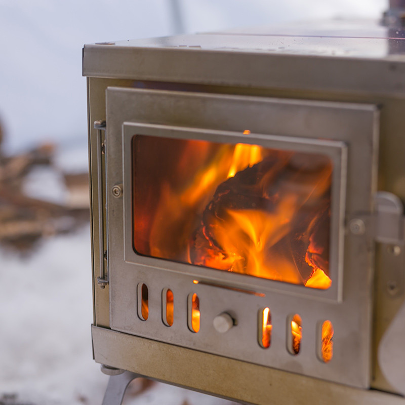 TIMBER Lite Réchaud de Tente Poêle à Bois Portable en Titane Pour le Camping POMOLY TIMBER Lite Réchaud de Tente Poêle à Bois Portable en Titane Pour le Camping POMOLY