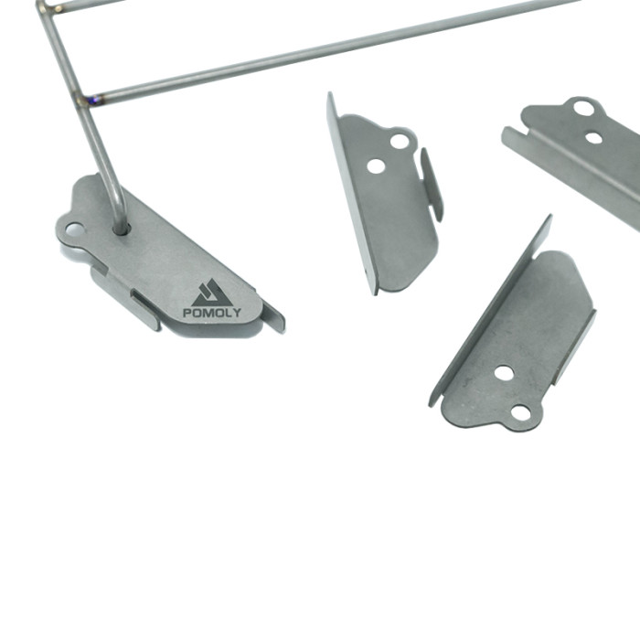 Grille de Cuisson en Titane de POMOLY T1 Poêle (4 parties +1 Grille)