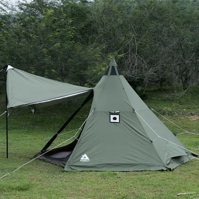 MANTA Tipis avec Toile de Cheminée de Poêle Camping 2-6 Personnes