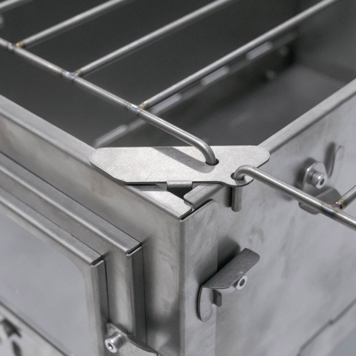 Grille de Cuisson en Titane de POMOLY T1 Poêle (4 parties +1 Grille)