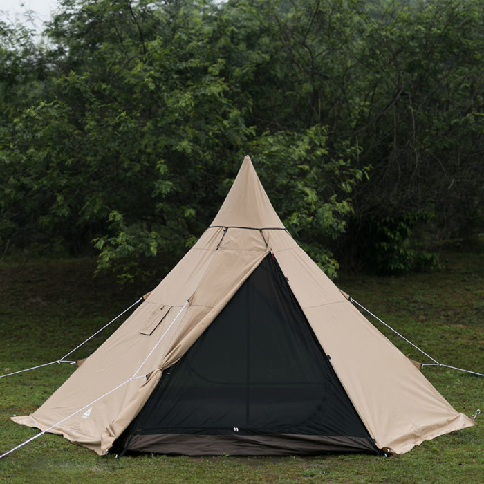 YARN Plus Tente avec Poêle de Toile Brousse Camping 2-4 Personnes