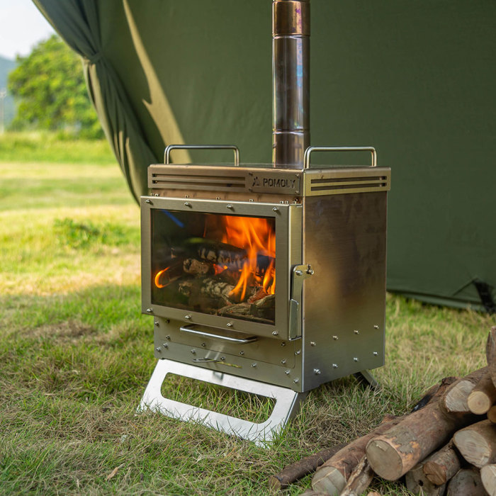 Dweller Poêle à Bois Acier Inoxydable de Portable Diamètre 6cm Poêle Mural