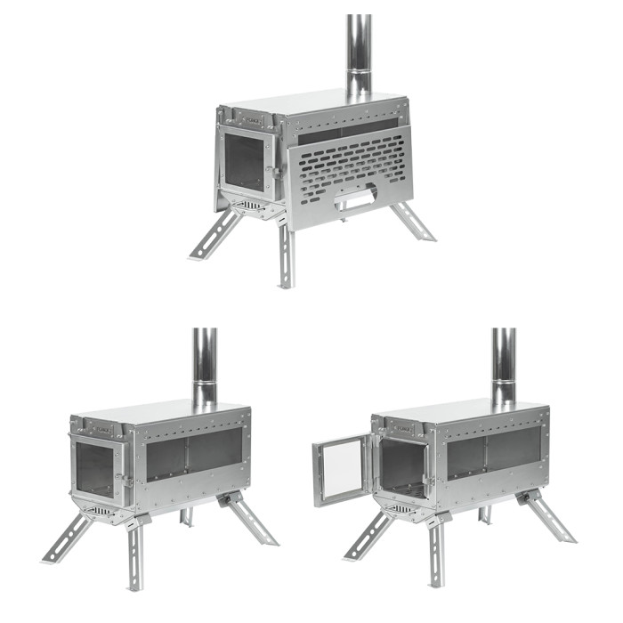 Oroqen Poêle à Bois de Tente de Acier Inoxydable Pour Camping
