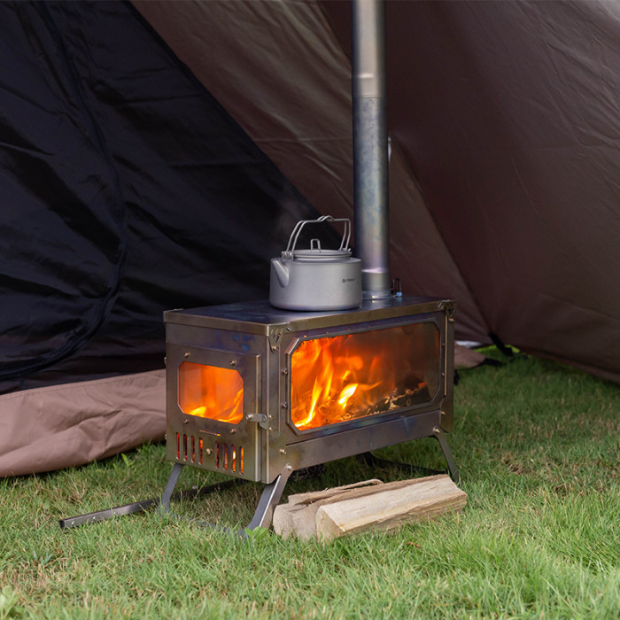 T-BRICK Ultra Réchaud de Tente en Titane Camping Cuisson Chauffage