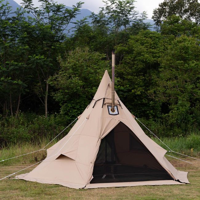 Pomoly PEAK Tente Cheminée Tente Coton TC avec Tente Intérieure