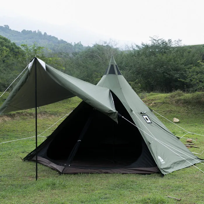 MANTA Tipis avec Toile de Cheminée de Poêle Camping 2-6 Personnes