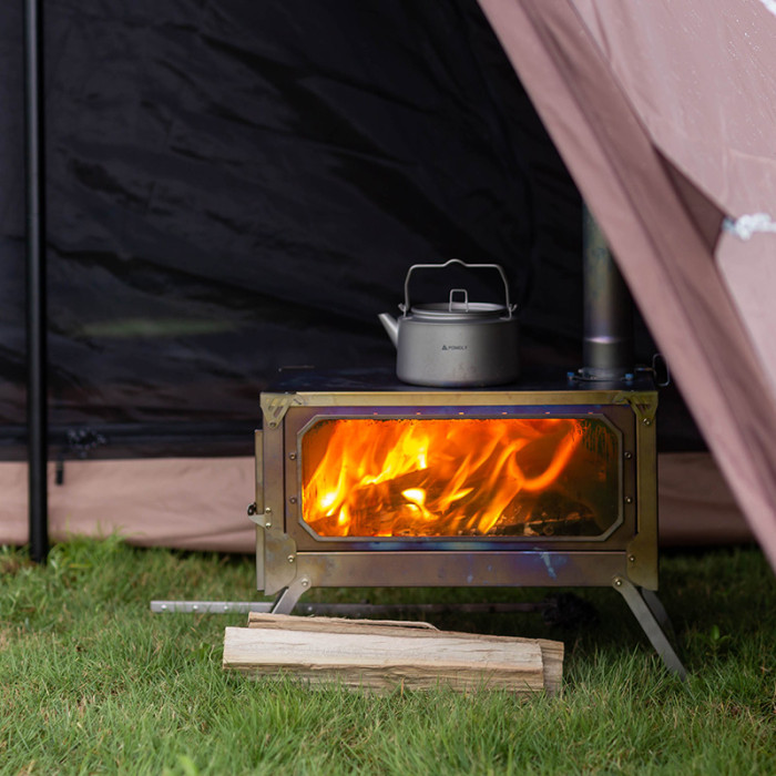 TIMBER Réchaud de Tente, Poêle à Bois Portable en Titane Pour le Camping