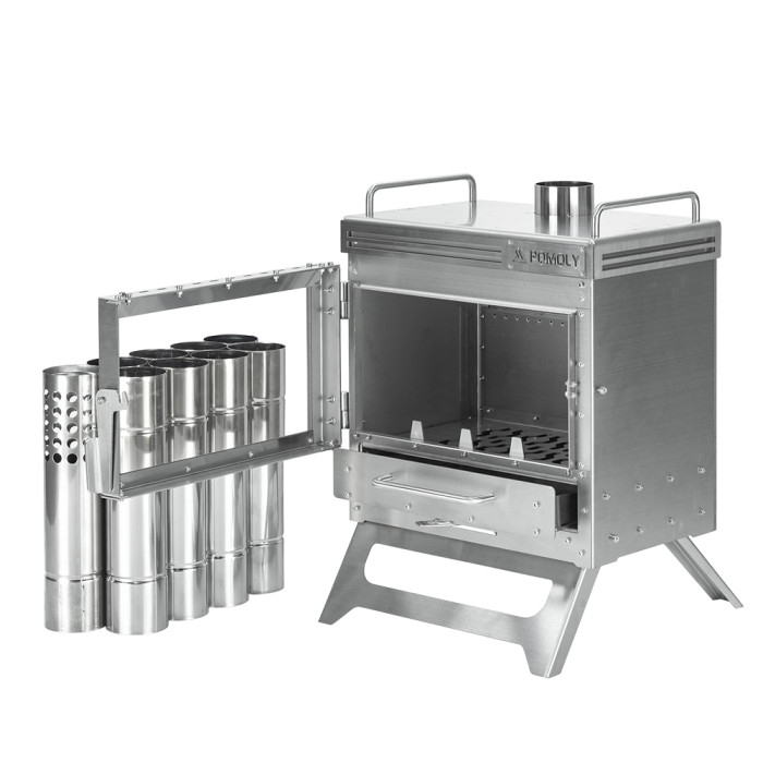 Dweller Poêle à Bois Acier Inoxydable de Portable Diamètre 6cm Poêle Mural