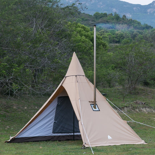 YARN Plus Tente avec Poêle de Toile Brousse Camping 2-4 Personnes
