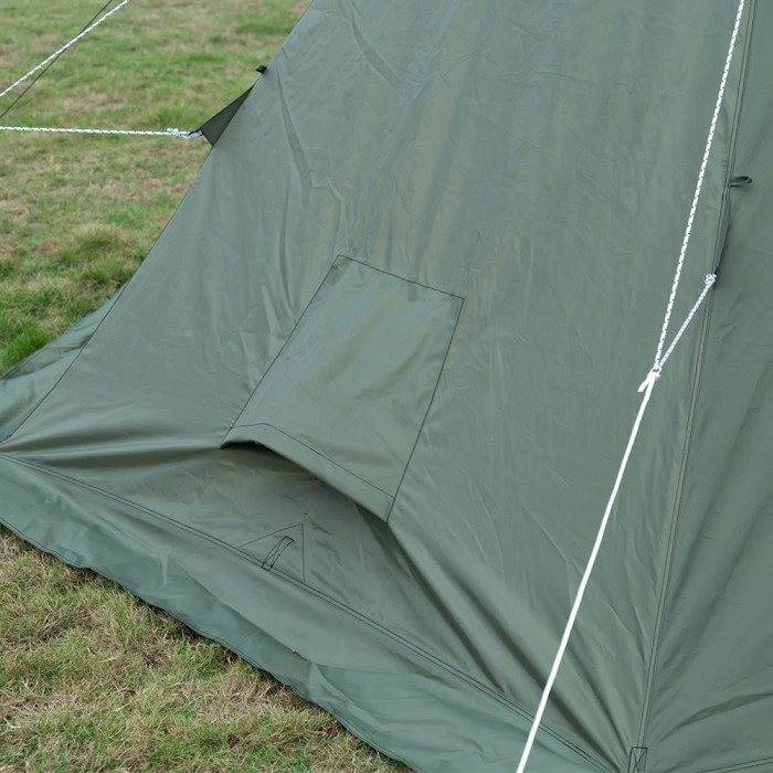 POMOLY HEX Tente Cheminée de Camping avec Toile de Cheminée de Poêle 2 Personnes