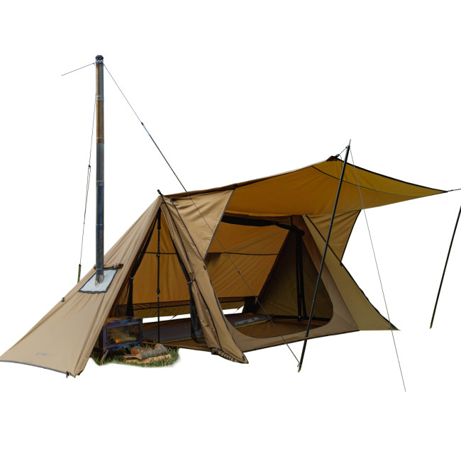 STOVEHUT 70 3.0 Tente Cheminée de Camping Abri de Brousse 1-2 Personnes