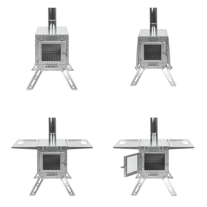 Oroqen Poêle à Bois de Tente de Acier Inoxydable Pour Camping