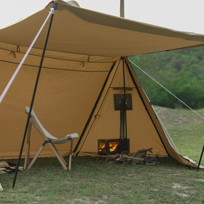 Tente d'extérieur pour Camping, auvent, abri, une tour, TC, maison en  coton, Portable, pliable, résistant à la pluie, artisanat, tentes  intérieures, cheminée - AliExpress