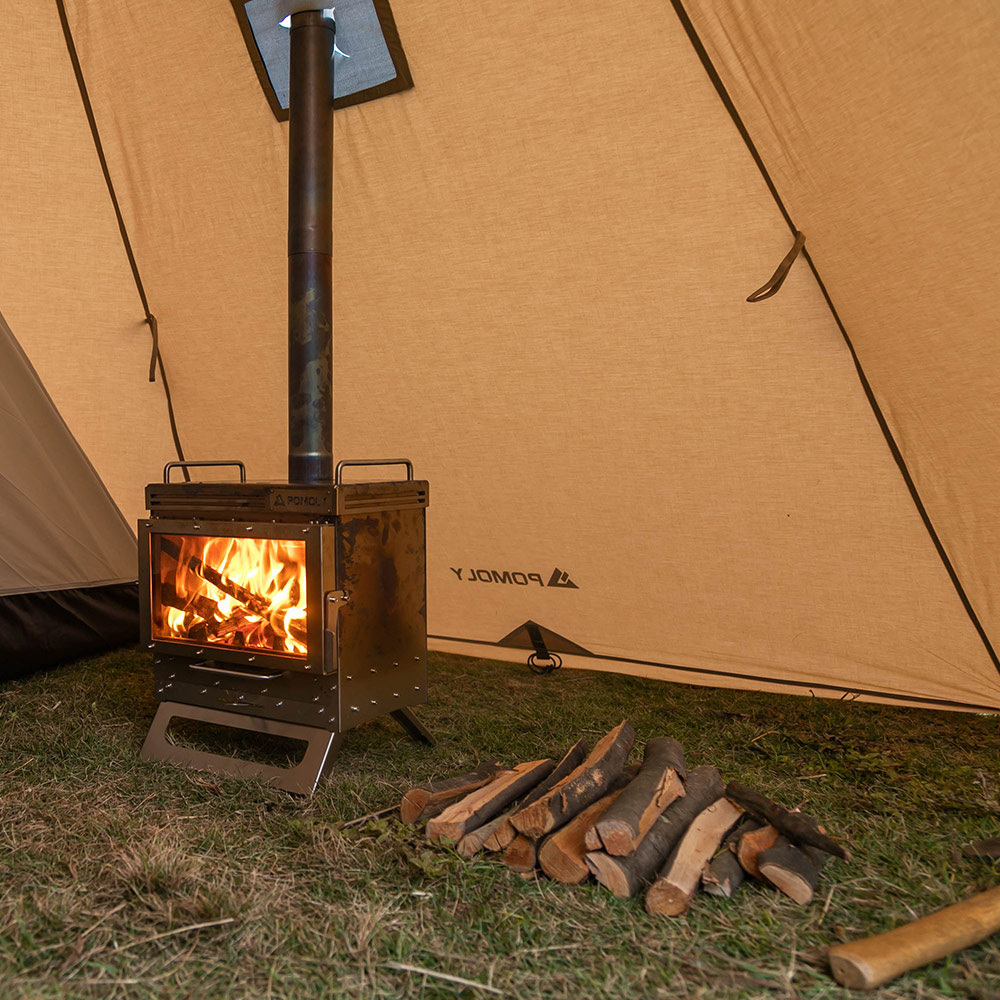 Cric de tente pour poêle - Résistant au feu - Accessoire pour cheminée