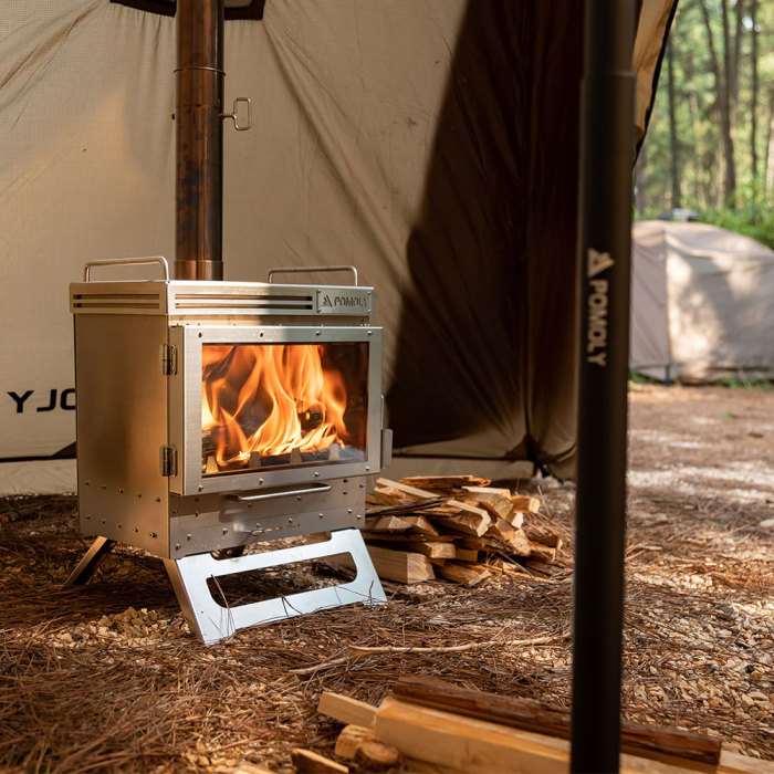 Réchaud de tente Dweller Max | Cheminée de camping pour camping sous tente  chaude | Poêle à bois