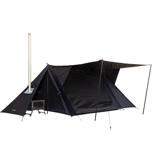 STOVEHUT BLACK Abri | Tente chaude de camping pour Bushcrafter | POMOLY nouveauté