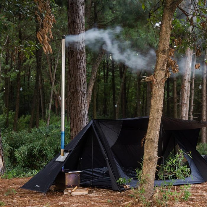 Lumberjack | Poêle à bois en titane | Réchaud de tente portable | POMOLY nouveauté