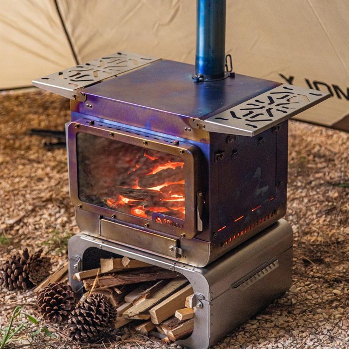 Lumberjack Max | Poêle à bois en titane | Réchaud de tente portable | POMOLY nouveauté