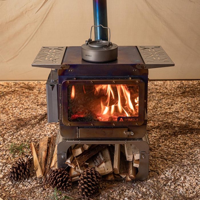 Lumberjack Max | Poêle à bois en titane | Réchaud de tente portable |  POMOLY nouveauté 2022
