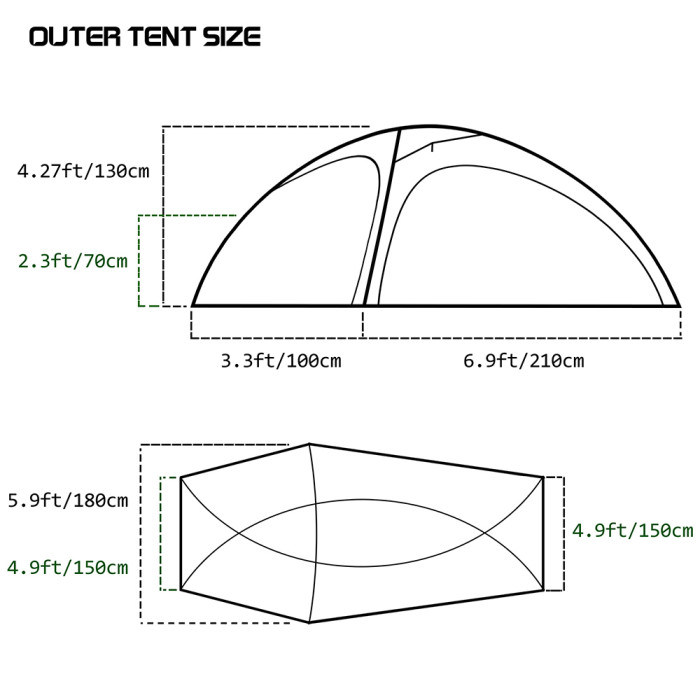 Tente pour poêle à bois LEO 2 | 40 D Tente chaude de camping | POMOLY nouveauté