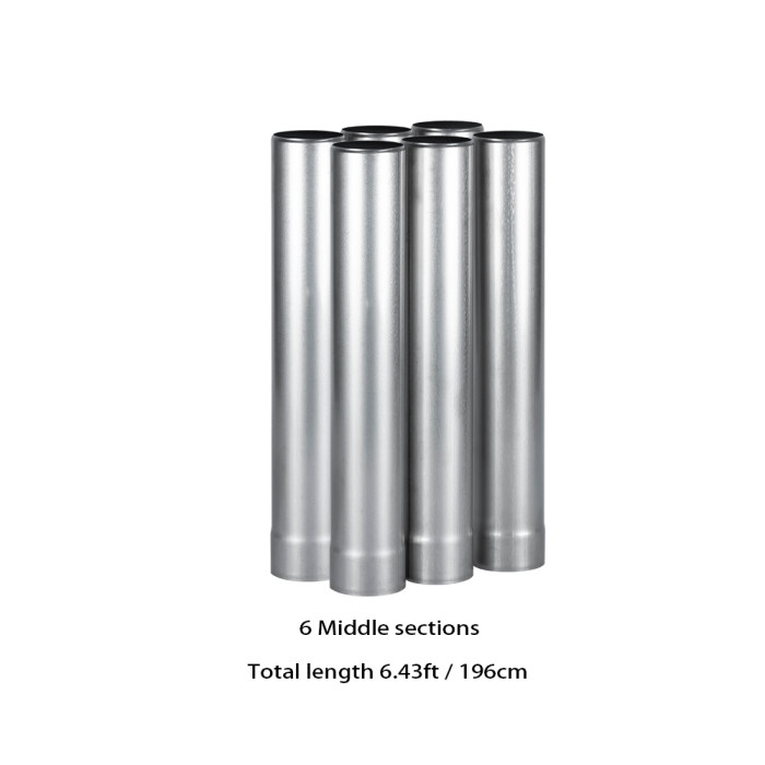 Ensemble de cheminée de section centrale d'extension en titane de 2.36 po / 6 cm | POMOLY nouveauté