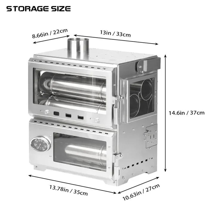 【Pré-commander】Baker Four Poêle | Poêle à bois de tente portatif | Poêle à bois