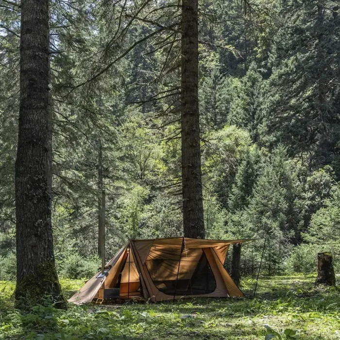 STOVEHUT 70 Tente Cheminée de Camping Abri de Brousse 1-2 Personnes