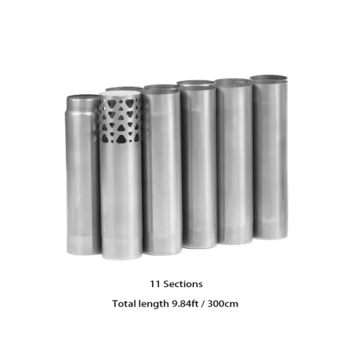 Φ2.76in - 3in (Φ70mm - 76mm) Ensemble de tuyaux imbriqués en titane | Cheminée à diamètre variable amovible | Nouveauté POMOLY 2025
