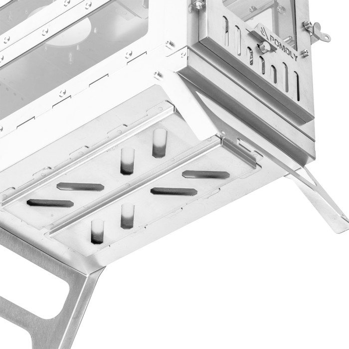 X-Ti 5| Poêle à bois en titane pliable double | Nouveauté POMOLY