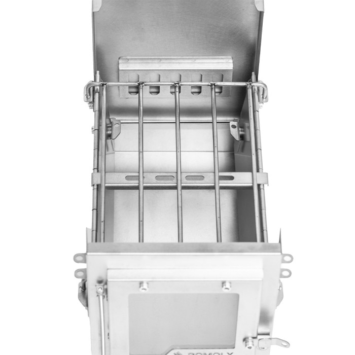 Grille de feu de camp en titane & Étagères latérales | Accessoires 2-en-1 pour poêle X-Ti Series | Nouveauté POMOLY
