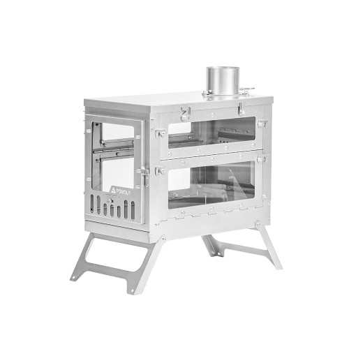 X-Ti Max 5  | Poêle à bois en titane pliable double | Nouveauté POMOLY