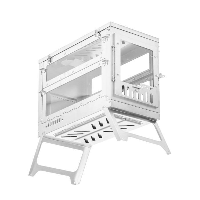 X-Ti Ultra 5  | Poêle à bois en titane pliable double | Nouveauté POMOLY