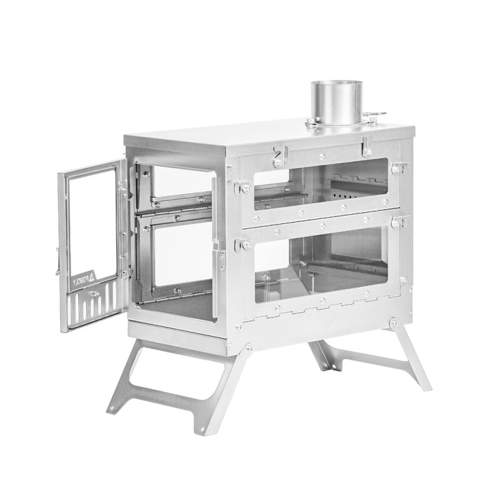 X-Ti Max 5  | Poêle à bois en titane pliable double | Nouveauté POMOLY