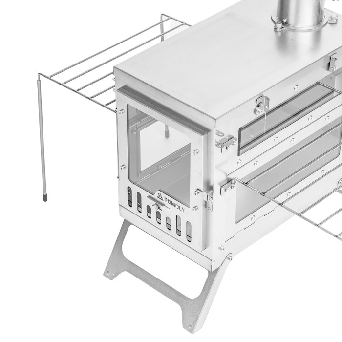 X-Ti Max 5  | Poêle à bois en titane pliable double | Nouveauté POMOLY