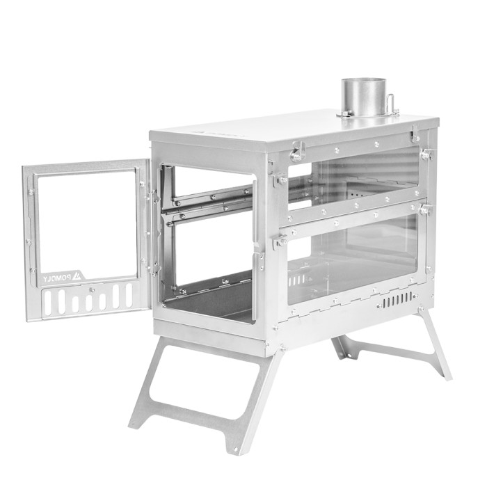 X-Ti Ultra 5  | Poêle à bois en titane pliable double | Nouveauté POMOLY