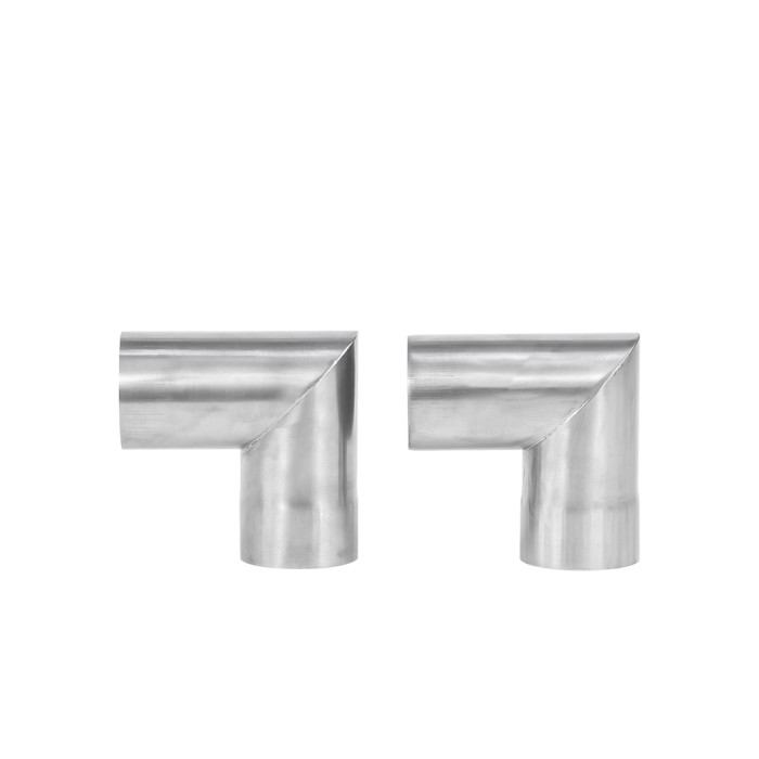 Section de cheminée en titane 45° / 90° | Φ7 cm x 2 sections – Tuyau de poêle en titane pour poêle à bois | POMOLY