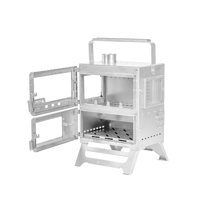 Baker Ti | Poêle à bois avec four POMOLY | Poêle portable pour tente | Nouvelle arrivée POMOLY