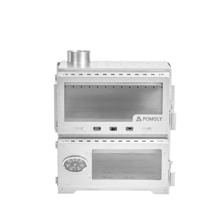 Baker Ti | Poêle à bois avec four POMOLY | Poêle portable pour tente | Nouvelle arrivée POMOLY
