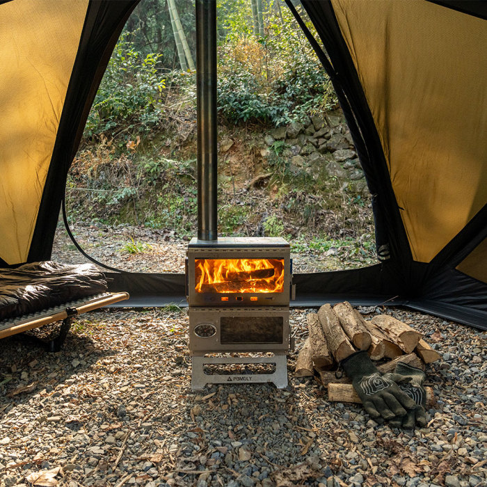 Baker Ti | Poêle à bois avec four POMOLY | Poêle portable pour tente | Nouvelle arrivée POMOLY