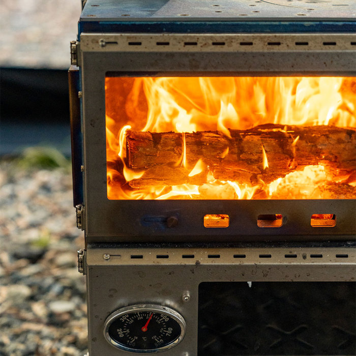 Baker Ti | Poêle à bois avec four POMOLY | Poêle portable pour tente | Nouvelle arrivée POMOLY