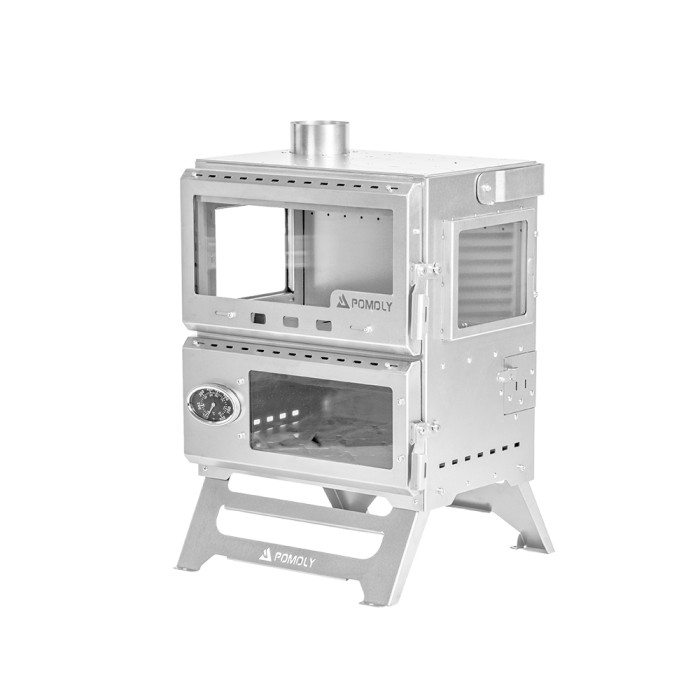 Baker Ti | Poêle à bois avec four POMOLY | Poêle portable pour tente | Nouvelle arrivée POMOLY