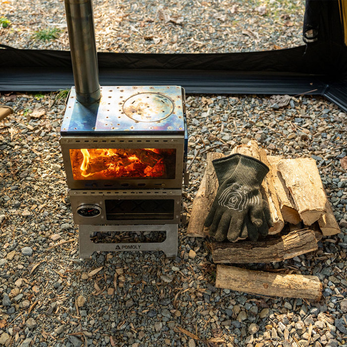 Baker Ti | Poêle à bois avec four POMOLY | Poêle portable pour tente | Nouvelle arrivée POMOLY