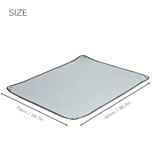Tapis de braises pour poêle POMOLY | Tapis de foyer | Protection pour empreinte de tente | 92 cm x 73 cm