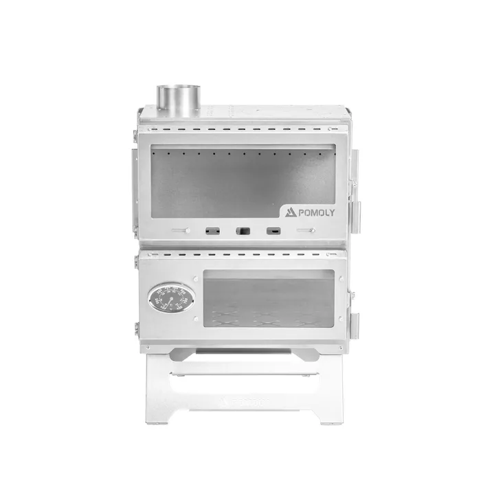 Baker Ti | Poêle à bois avec four POMOLY | Poêle portable pour tente | Nouvelle arrivée POMOLY