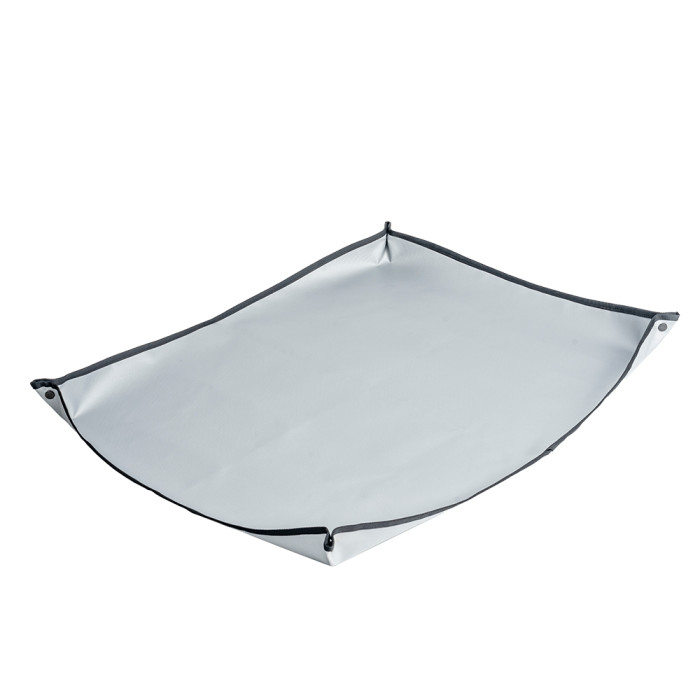 Tapis de braises pour poêle POMOLY | Tapis de foyer | Protection pour empreinte de tente | 92 cm x 73 cm