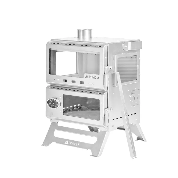 Baker Ti | Poêle à bois avec four POMOLY | Poêle portable pour tente | Nouvelle arrivée POMOLY